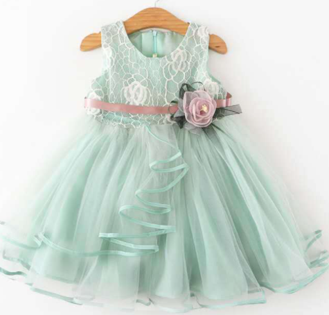 1-5Y Summer Girls Dress 2022 New Sleeveless Princess Dress Korean Style Stitching Lace Children Dress Vestidos G0025