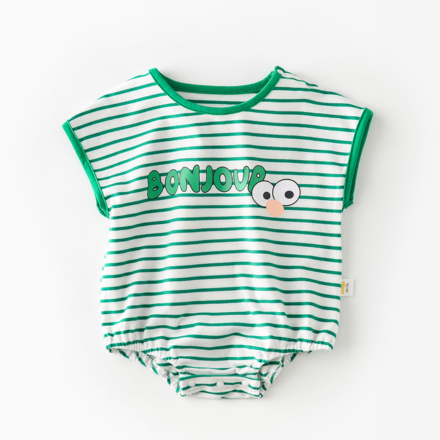 Summer 2022 Baby Clothes Baby Girls Boys Sleeveless Striped Body Suit Cotton Infant Outfits Outfits