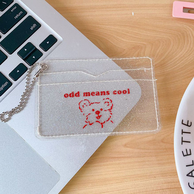 New Fashion 2 Bit Transparent Waterproof PVC Women Girls Card Case Business Card Holder Men Credit Card Bag ID Card Small Wallet