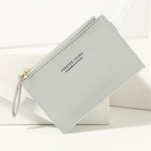 New PU Leather Women Wallets Zipper Coin Purse Key Chain Small Wallet Mini Multi Card Bit Card Holder Card Holder