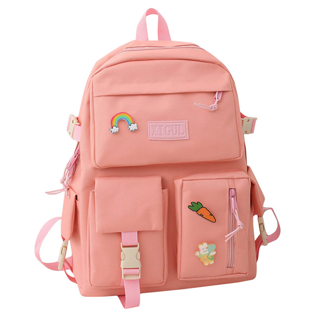 4pcs sets canvas school bags for teenage girls women backpack canvas kids primary school bag college student laptop bags