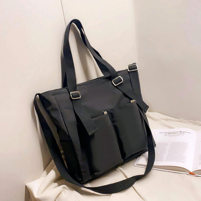 Female shopper bag simple fashion zipper shoulder bags waterproof large capacity tote bags women brand crossbody bag