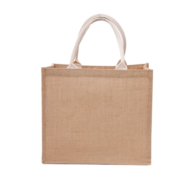 Reusable duffel bag eco-friendly burlap grocery beach shopping bags X7YA