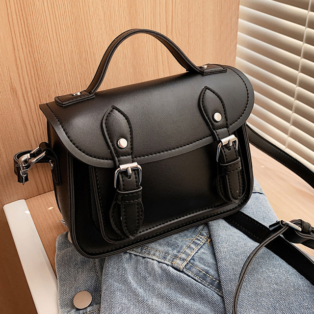 Vintage Messenger Bag Women Buckle Flap Small Shoulder Bag Luxury Brand Crossbody Bag PU Leather New Designer Female Bag