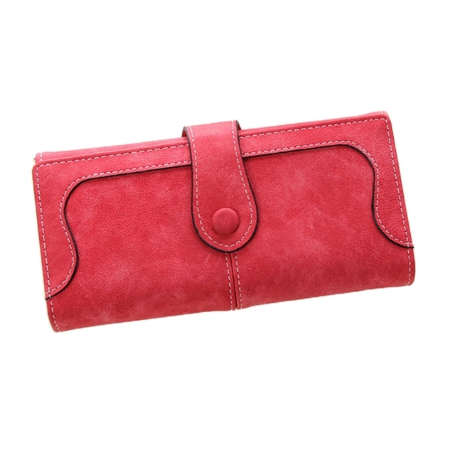 Women's PU Leather Long Clutch Matte Wallet Fashion Lady Multi-pocket Phone Card Holder Wallet Female Casual Solid Handbag Wallet