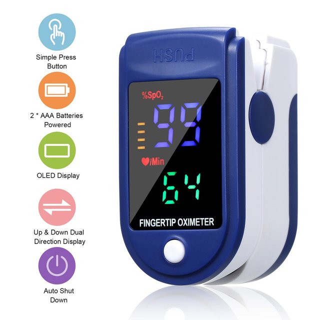 Medical Digital Finger Clip Pulse Oximeter LED Display SPO2 PR Heart Rate Monitor Sleep Monitor Blood Oxygen Saturation Meter