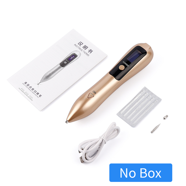 LCD Plasma Pen Laser Tattoo Mole Removal Device Rechargeable Face Care Skin Tag Removal Freckle Wart Dark Spot Remover