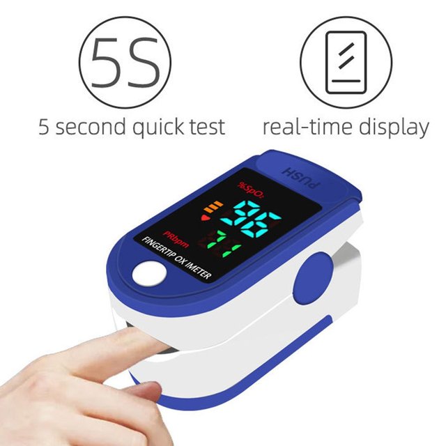 Portable Digital Fingertip Pulse Oximeter Blood Oxygen Saturation Meter OLED Display Fingertip Oximeter SpO2 Heart Rate Monitor