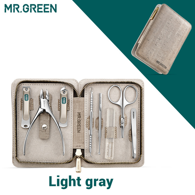 MR.GREEN Manicure Set Pedicure Sets Nail Clipper Stainless Steel Professional Nail Cutter Tools With Travel Tool Bag