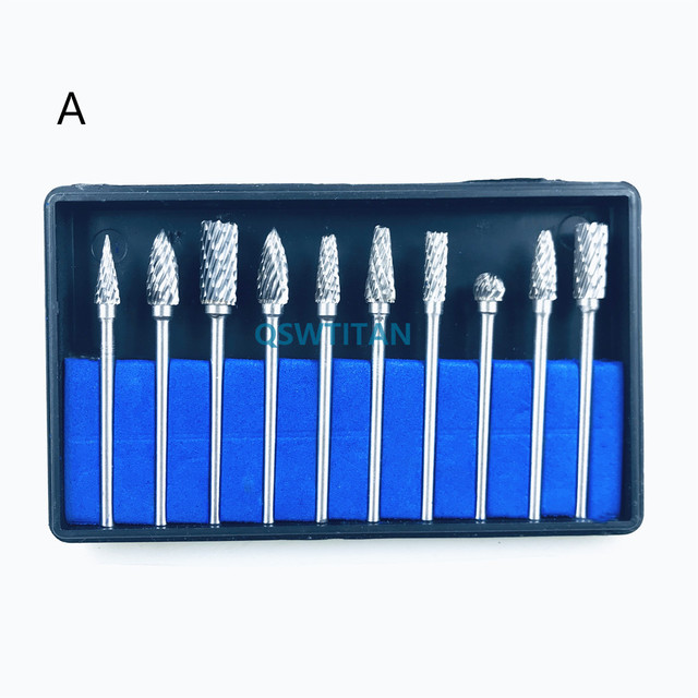 10pcs/box Tungsten Steel Carbide Dental Burs Dental Lab Drill Dental Lab Material