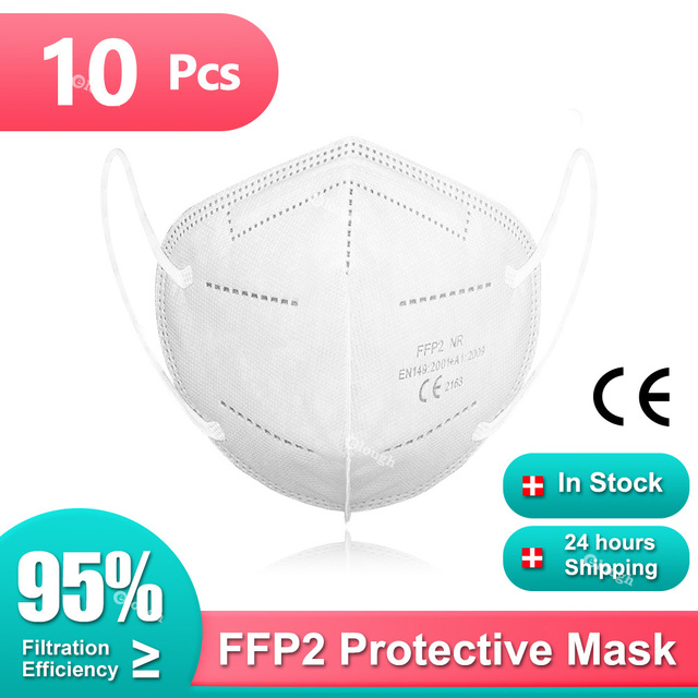 FFP2 Masks KN95 Mascarillas Homolokada 5 Layers ffp2fan CE Respiratory Mask FPP2 Protective Face Mask KN 95 Masque Adult