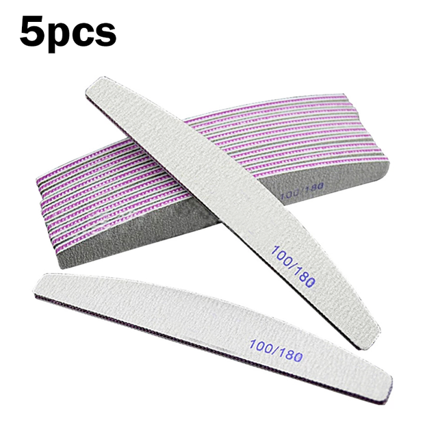 Nail File 100/180 Professional Sandpaper Set Nail File Sanding Buffer Block Nail Pedicure Manicure Polishing Tools