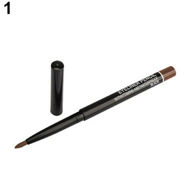 1pc Black Brown Natural Eye Liner Make Up Eyeliner Pen Waterproof Long Lasting Eyebrow Beauty Pencil Cosmetics