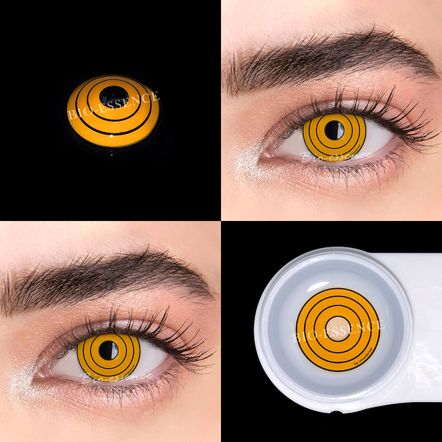 Bio-Essence 1 Pair Cosplay Colored Contact Lenses For Eyes Anime Accessory Anime Makima Lens Chainsaw Lenses Man Lenses