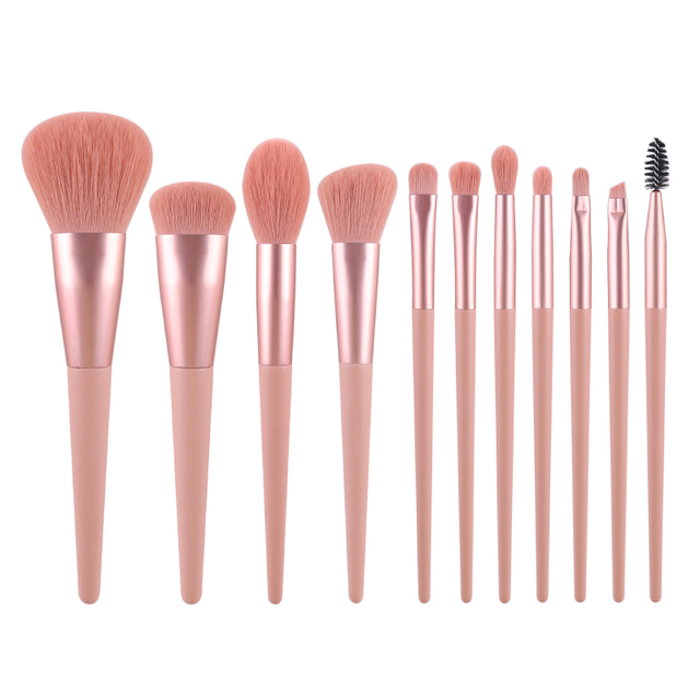 Zoreya 11 Makeup Brushes Set Eyeshadow Eyebrow Brush Beauty Make Up Blending Tools Concealer Cosmetic Tool