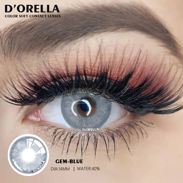 D'ORELLA 1 Pair (2pcs) Natural Color Lenses Eyes Annual Color Contact Lenses For Eyes Beauty Contact Lenses Eye Cosmetic Colored Lenses