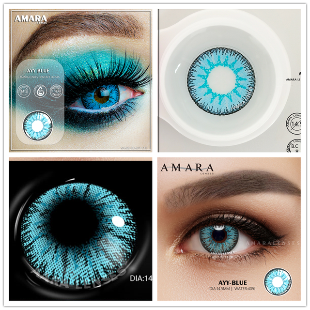 AMARA 2pcsCosplay Anime Eyes Lenses for Eyes AYY Series Makeup Sharingan Beauty Contact Lenses Eye Cosmetic Color Lens Eyes