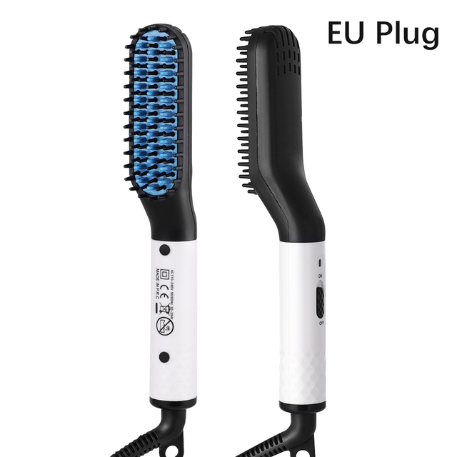 Professional Hair Comb Brush Beard Straightener Multifunctional Straightening Brush Hair Curler Fast Heating Styling Tools