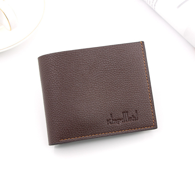 New men's wallet fashion smooth soft leather cross section multi-function wallet tide short men's wallet quality assurance