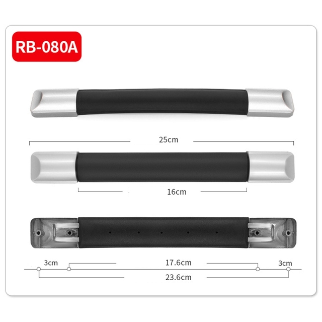 1 قطعة مقبض حقيبة السفر البلاستيك مقبض سحب قبضة مع تصاعد مسامير استبدال أجزاء للأمتعة حقيبة صندوق حقيبة السفر