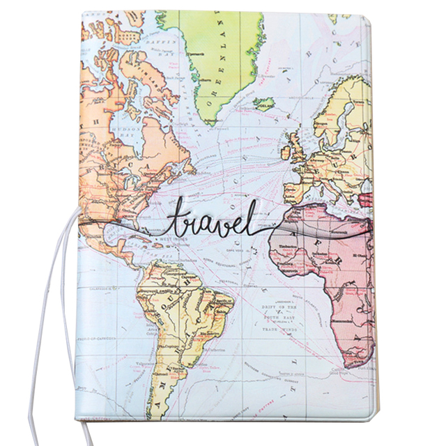 Portable Passport Travel Ticket Package Convenient Passport Bag Passport Case Travel Map Holder Protective Clip Travel Map