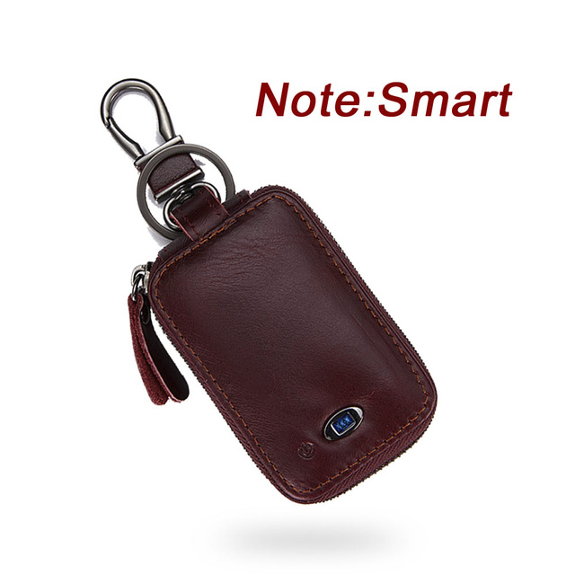 Smart Bluetooth Compatible Tracker Genuine Leather Wallet Keys Organizer Men Smart Car Holders Housekeeper Keychain Men