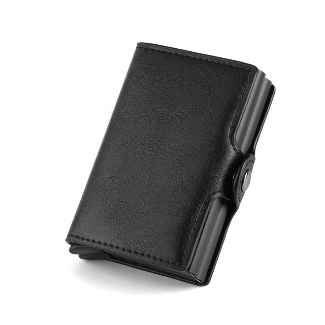 New Carbon Fiber Men Wallet RFID Anti-theft Slim Wallets For Women Double Layer Aluminum Alloy Card Holder Luxury Wallet For Men