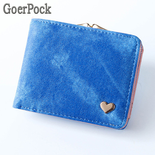 Denim Wallet Hot New Ladies Wallet Small Buckle Slim Wallet Ladies Wallet Card Package Brand Wallet Fashion Women Christmas Gifts