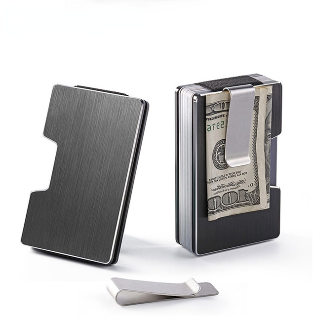 Anti RFID Aluminum Metal Credit Card Holder Men Slim Magsafe Macsafe Wallet Case Bank Card Holder Protection Small Pocket 2021