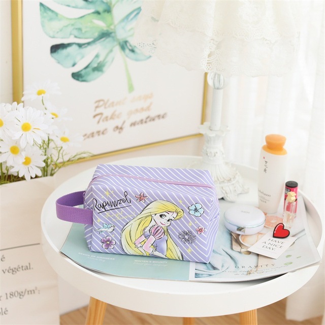 Disney cartoon large capacity women's cosmetic bag travel clutch multifunction large capacity durable PVC zipper storage bag