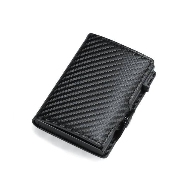 Carbon Fiber RFID Wallets Slim Thin Money Bags Short Small Male Purses Card Holder Slot Wallets Magic Smart Walet Cartera Hombre