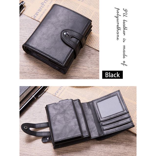 DIENQI - Large Credit Card Holder, Carbon Fiber Card Holder, Anti-magnetic, with RFID Lock, Minimal Security, Coin