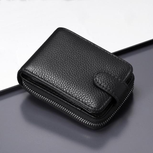 2022 Smart Wallet Men Wallets RFID Card Holder 100% Vintage Leather Card Wallet Coin Pocket Money Bag tarjetero hombre