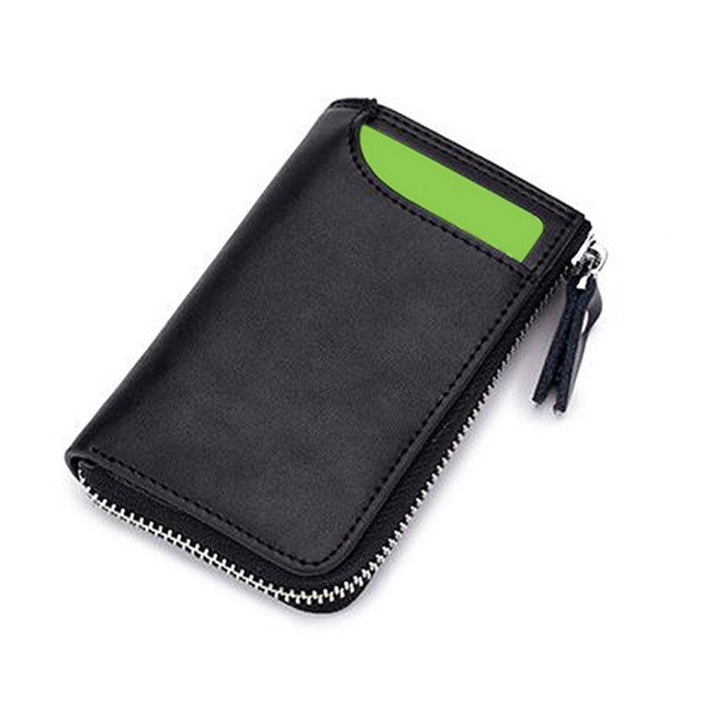 1pc Portable Leather Housekeeper Holders Car Keychain Key Holder Bag Case Unisex Purse Cover Simple Solid Color Storage Bag