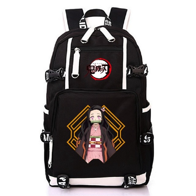 Unisex Anime Demon Slayer Kamado Tanjirou Nezuko Travel Bag Casual School Bag Student Backpacks