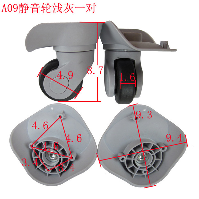 A09 Mute Wheel Trolley Wheels Suitcase Feet Accessories Replacement Luggage Parts Wheels Repair Trolley Left And Right Wheels