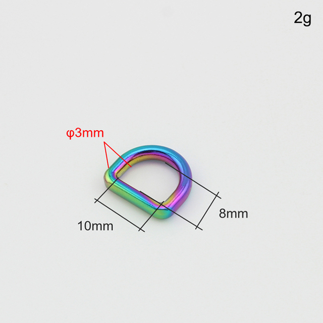 Heavy Duty Metal Sewing Rings, Rainbow Open D-Ring Belt Rings, 10-50 Pieces, Full Size 10-13-15-25-32-38mm, For Sewing Wholesale