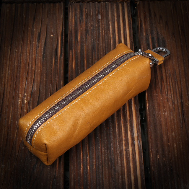 Fashion Genuine Cowhide Leather Key Bag for Men and Women High Quality Key Holder Small Business Key Case for Women Wallet