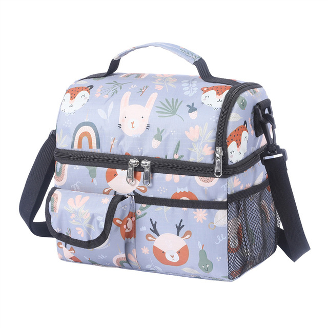 2 Layer Waterproof Lunch Bag Leakproof Thermal Fresh Cooler Thermal Picnic Food Fruit Bag Insulated Lunch Bag For Men Women