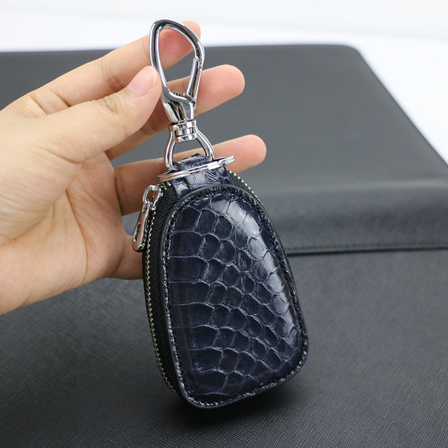 Customized Genuine Snake Leather Car Key Wallet Holder Men Luxury Car Key Ring Unisex Key Holder for Car