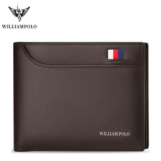 WilliamPOLO Men's Card Holder Genuine Leather Bifold, WilliamPOLO Men's Card Holder Genuine Leather Bifold