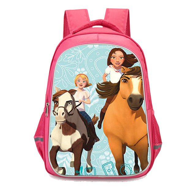 Girls Spirit Riding Casual Print Mochila Escolar School Backpack for Teenage Girls Nylon Waterproof Backpacks Female