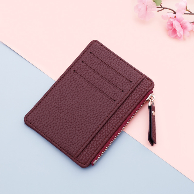 Fashion Classic Mini Card Holder for Women Girls Stylish Simple All-match Coin Purse Soft PU Leather Bank Card Organizer