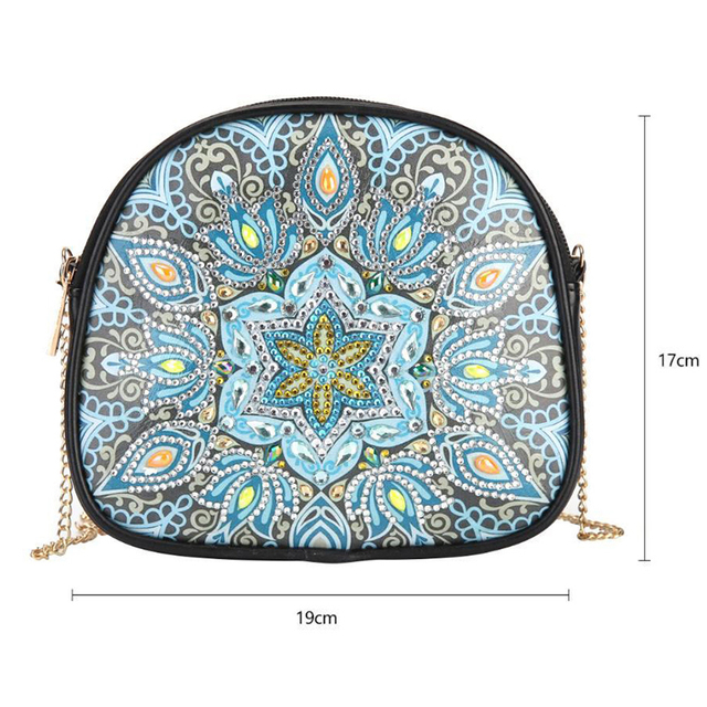 Diamond Mosaic PU Leather Women Shoulder Bags Mosaic Drill Reusable Eco-friendly Embroidery Storage Bag Shopping Bag