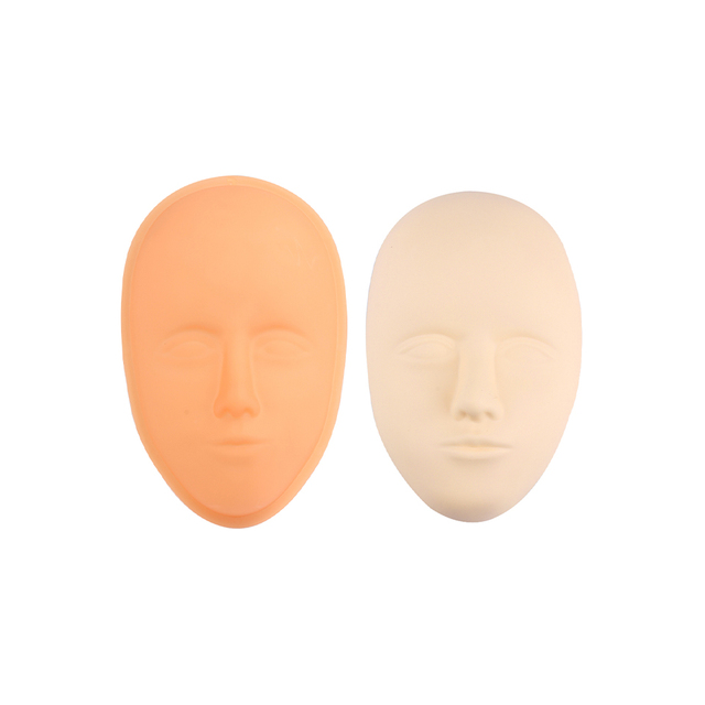 5D Silicone Practice Training Permanent Skin Plastic Holder Eyebrow Lips Eyes Tattoo Practice Skin Mannequin Dummy Face Head Tools