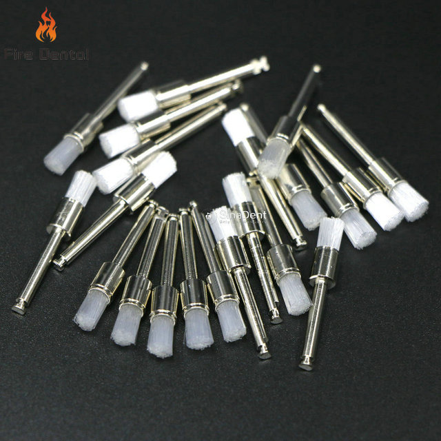 100pcs/bag Dental Polishing Brush Profi RA Brush Shank Flat Latch Nylon Teeth Prevention