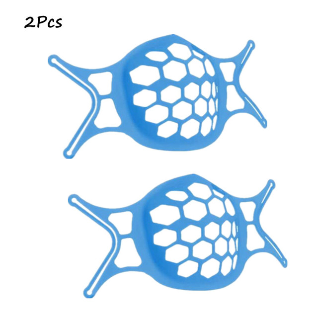 2/5pcs silicone mask holder 3D face mask inner support frame silicone mask bracket adult respirator valve reusable