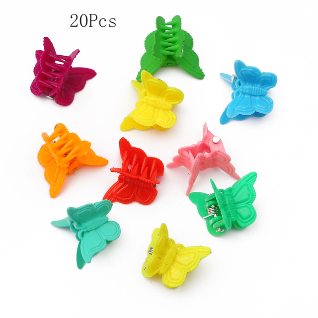 Colorful Butterfly Hair Clips 15x18mm 20/50/100/200pcs Mini Barrettes Hair Styling Tool