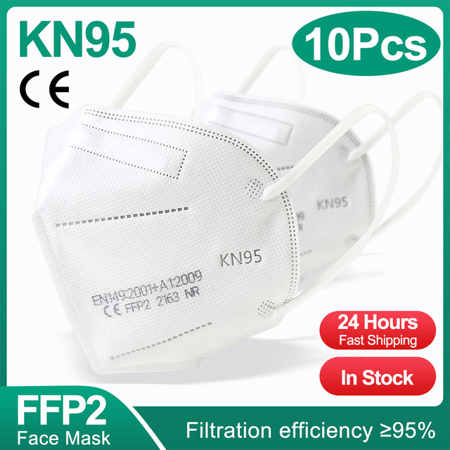 أقنعة FPP2 للكبار قابلة لإعادة الاستخدام قناع الوجه CE KN95 Mascarillas FFP2 وافق صحي جسر الأنف مرشح الجهاز التنفسي الفم قناع