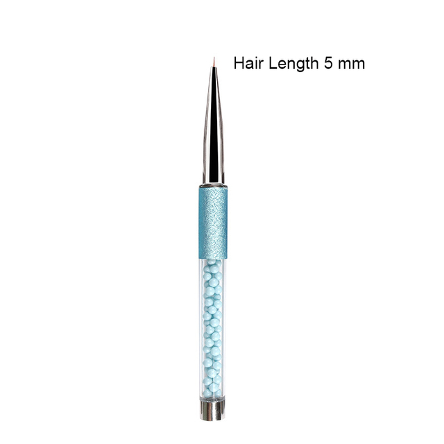 5/7/9/11/14/20mm Nail Art Liner Brushes for Manicure Acrylic Thin Line Flower Design Drawing Pen UV Gel Brush Painting Tools